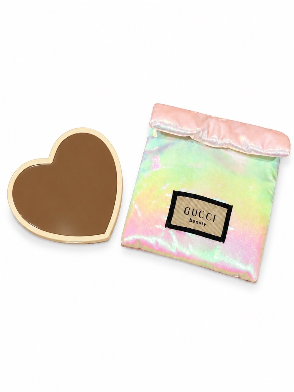 Gucci Beauty Heart Mirror & Iridescent Pouch Set